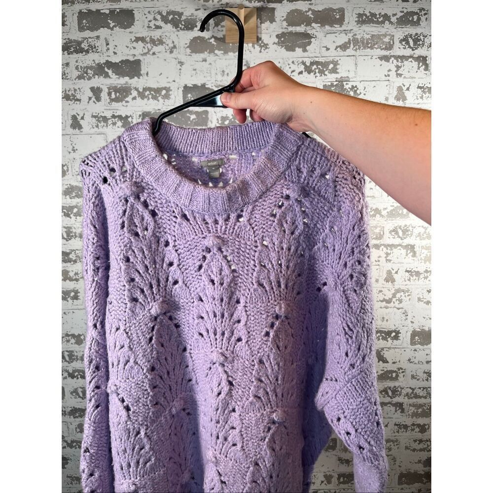 Aerie | women lilac purple knitted crewneck sweater - Picture 1 of 9